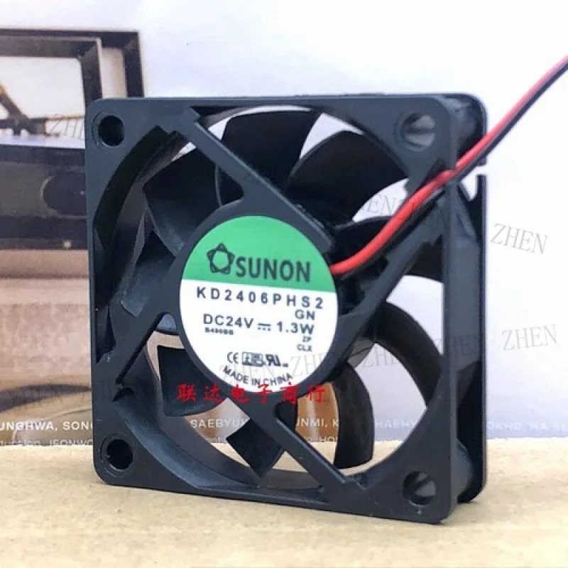 Y for KD2406PHS2 .GN DC24V 1.3W 6cm 6015 2-와이어 인버터 팬