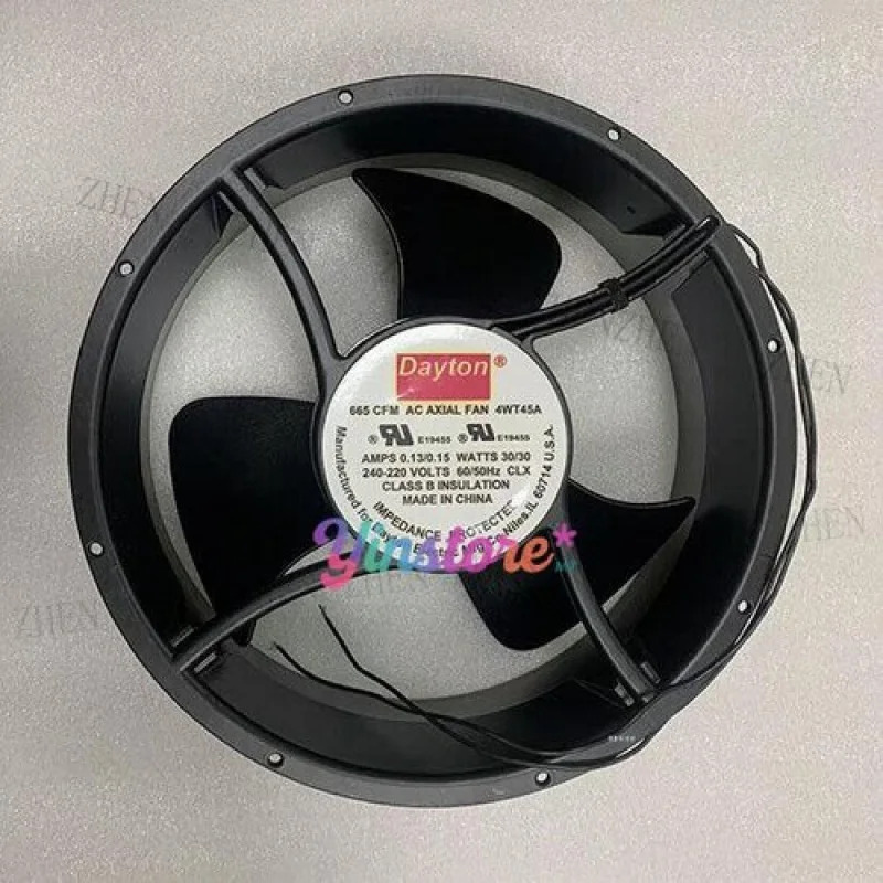 Y 데이턴 665 CFM AC 팬 4WT45A 220-240V 0.13/0.15A 30W 2핀신