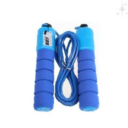 실내 운동 피트니스 회전수 측정 폼그립 경량 유산소 홈트레이닝 점프로프 블루