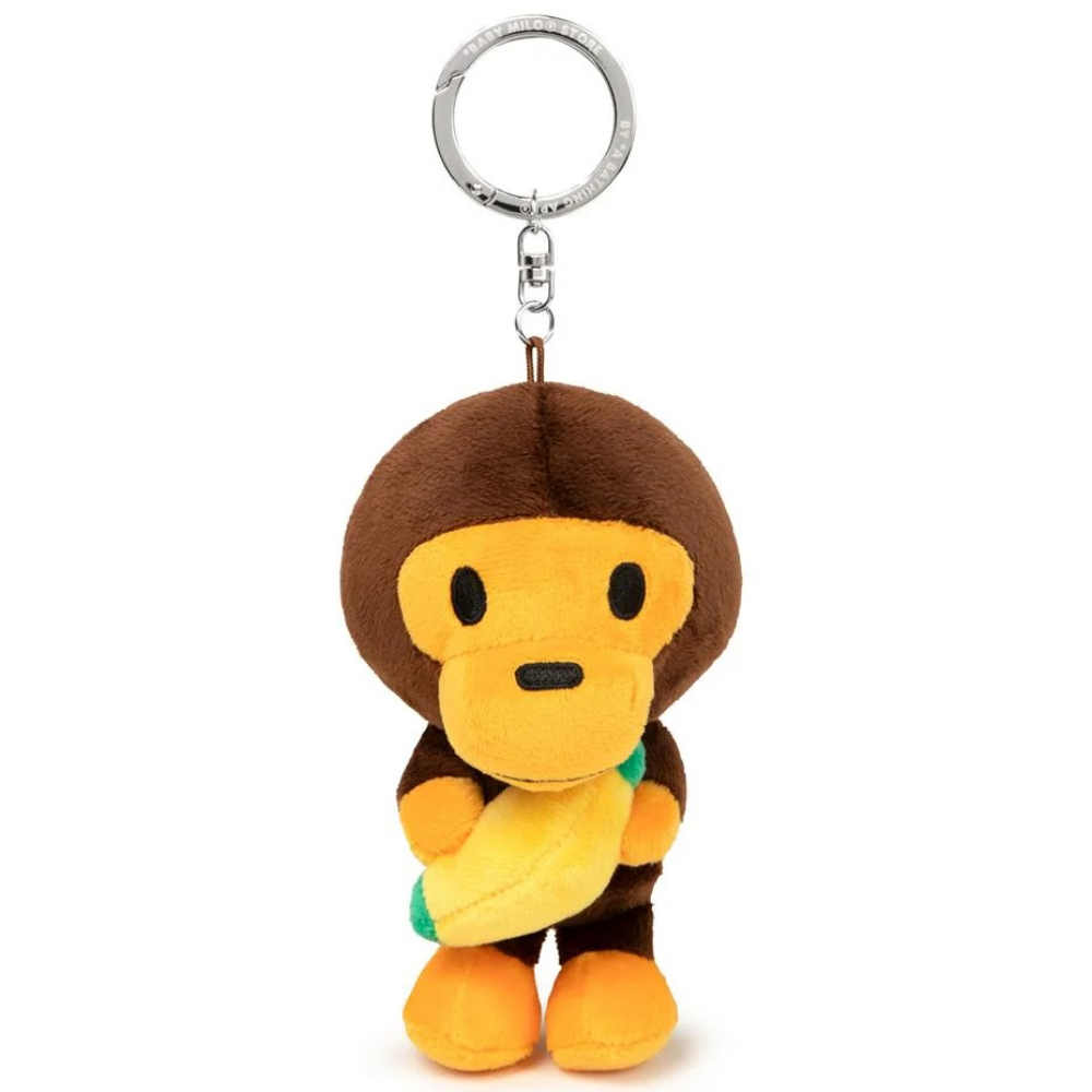 베이프 키링 BABY MILO BANANA PLUSH DOLL KEYCHAIN 12CM AM20-182-312 - 상품 이미지