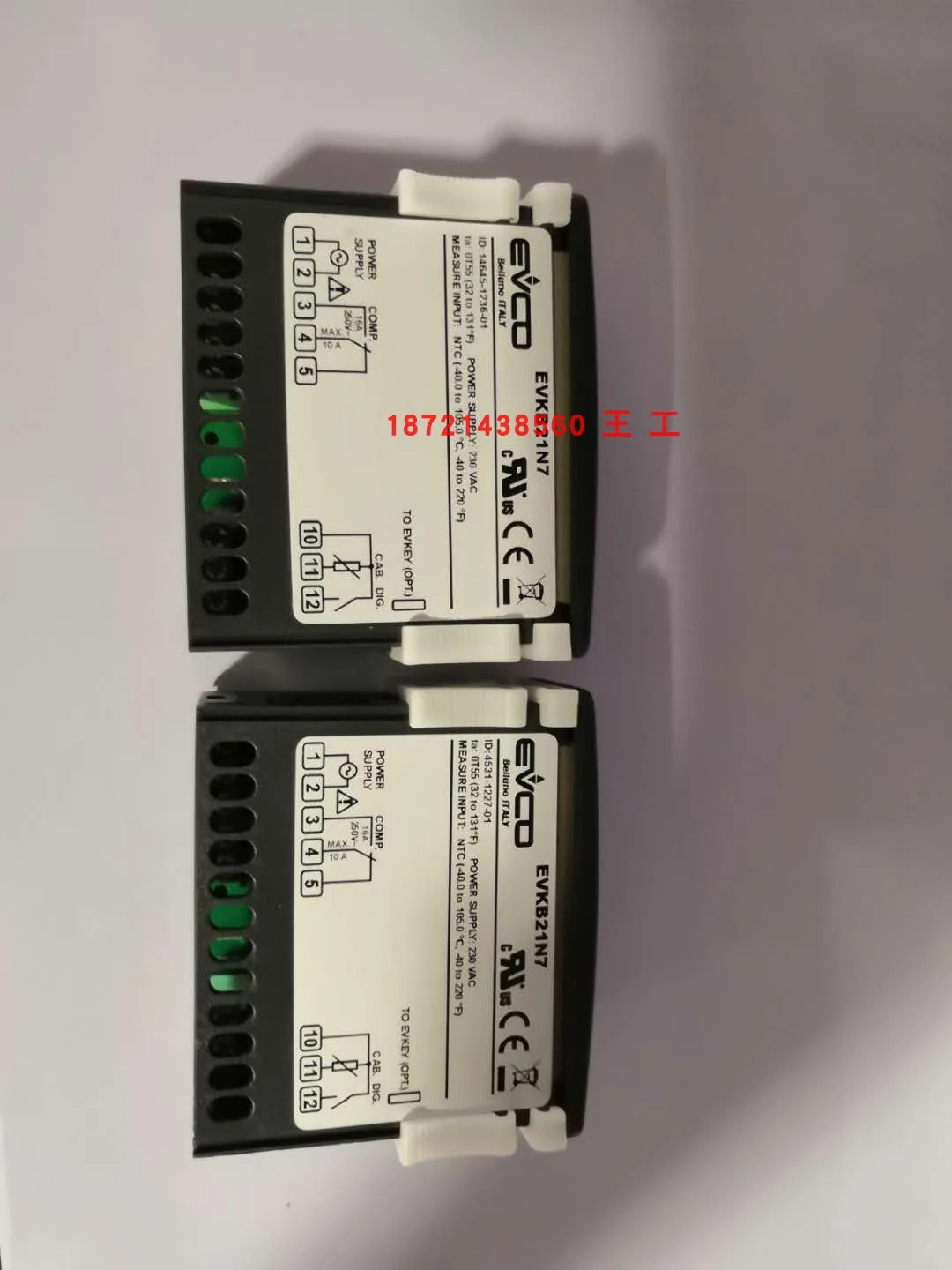 EVCO 온도 조절기 EV3X21N7/EVKB21N7/EVIF20TSXS 통신 카드