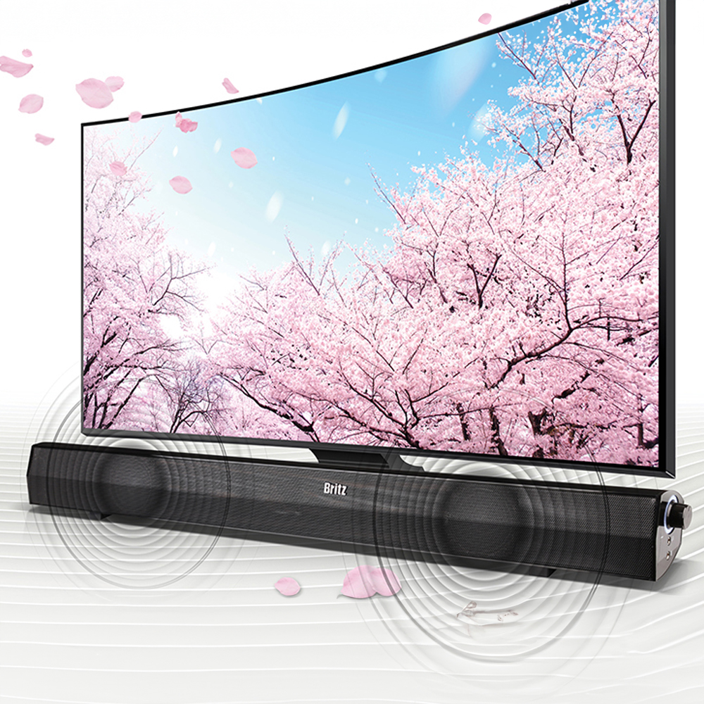 브리츠 사운드바 2채널 스피커 USB 게이밍 PC TV 모니터 거실 테이블 탁상 벽걸이용 - 상세 이미지 5