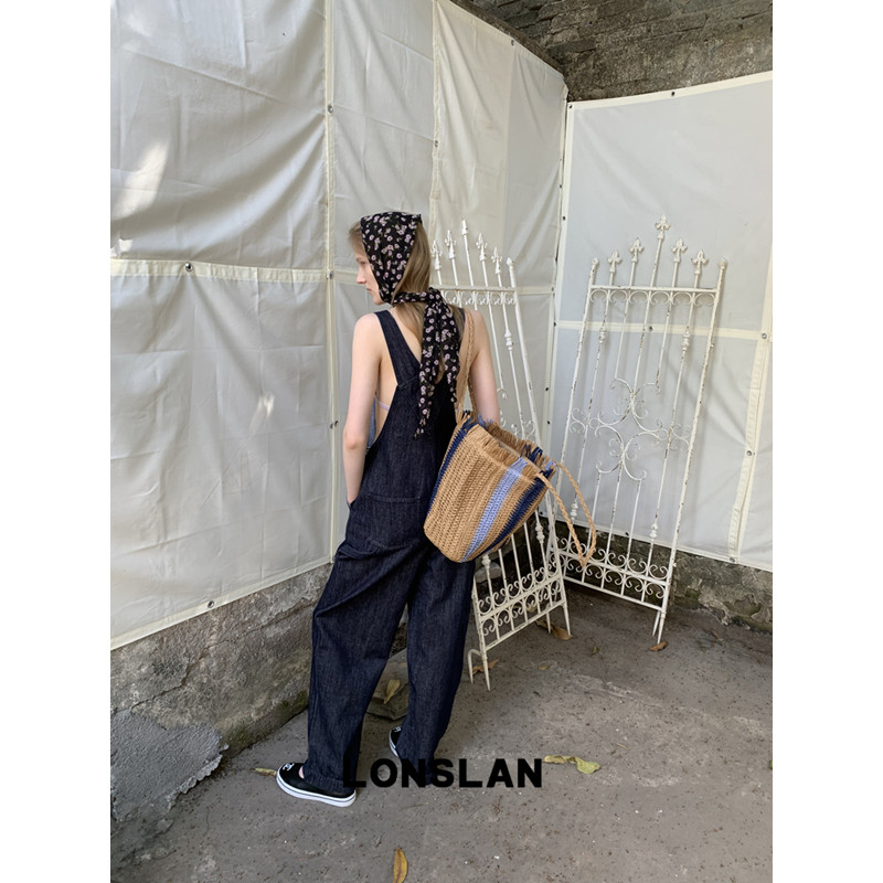 LONSLAN 론슬란 여성 데님 점프슈트 청멜빵바지 - 상세 이미지 2