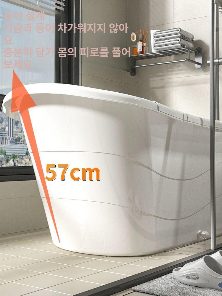 목욕통 대형 간이욕조 용 이동식 1인용 가정용 반신욕조 원터치 야외 사이즈 - 상세 이미지 3