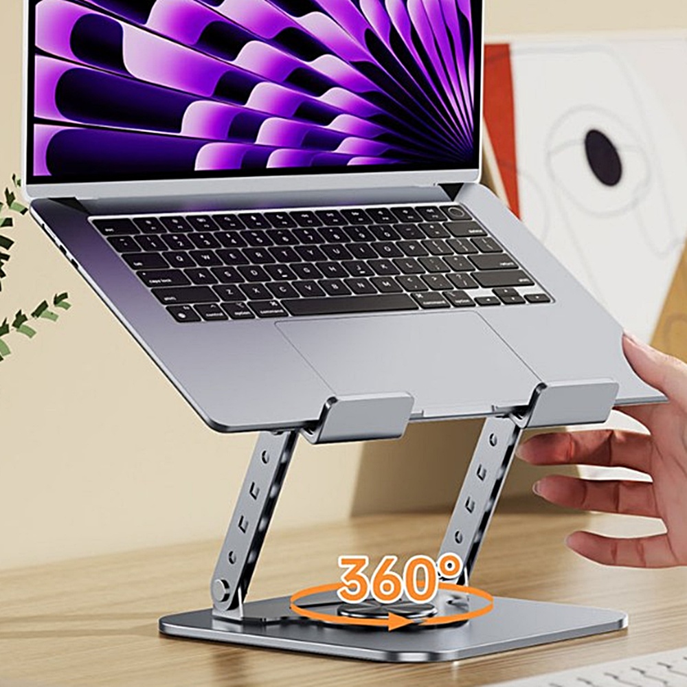 노트북거치대 접이식 360도회전 높이조절 쿨러 태블릿 스탠드 - 상세 이미지 5