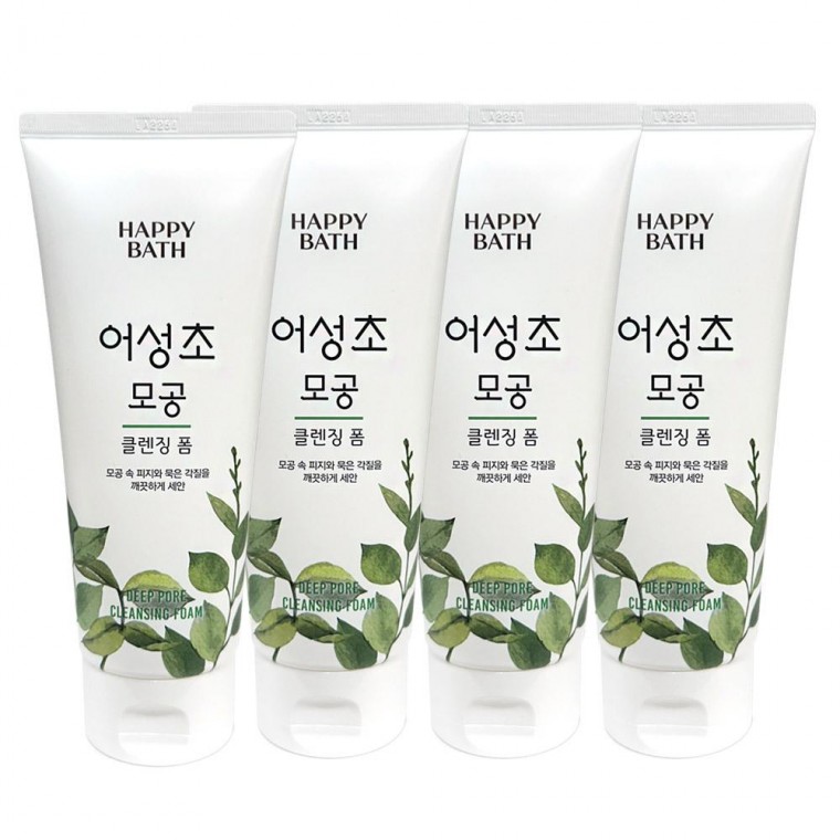 해피바스 어성초 모공 클렌징폼 200ml 4개 - 상품 이미지