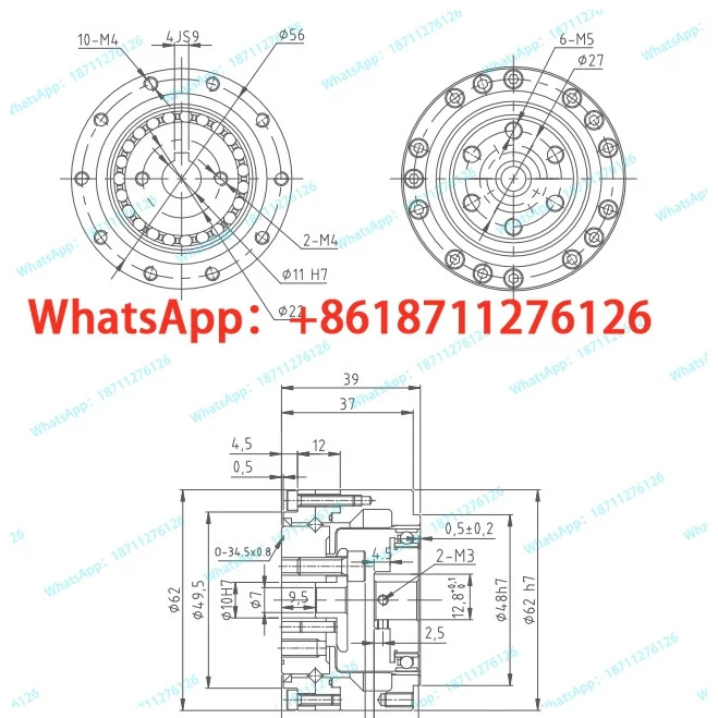 LFB-14-XX-U-I 하모닉 감속기 오리지널 산업하모닉 기어