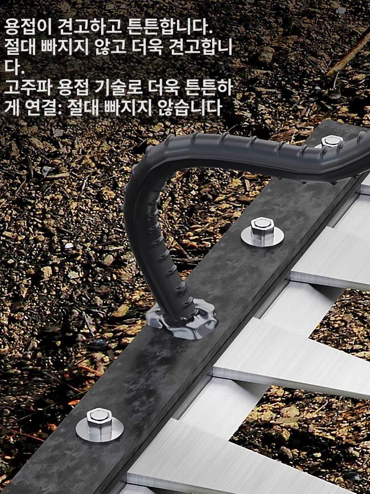 1 1 농업용 제초갈퀴 망간 강철 원예 텃밭 탈부착 칼날형 강력한 잡초 뿌리제거 잔디 두꺼운형 5날 갈퀴 - 상세 이미지 3