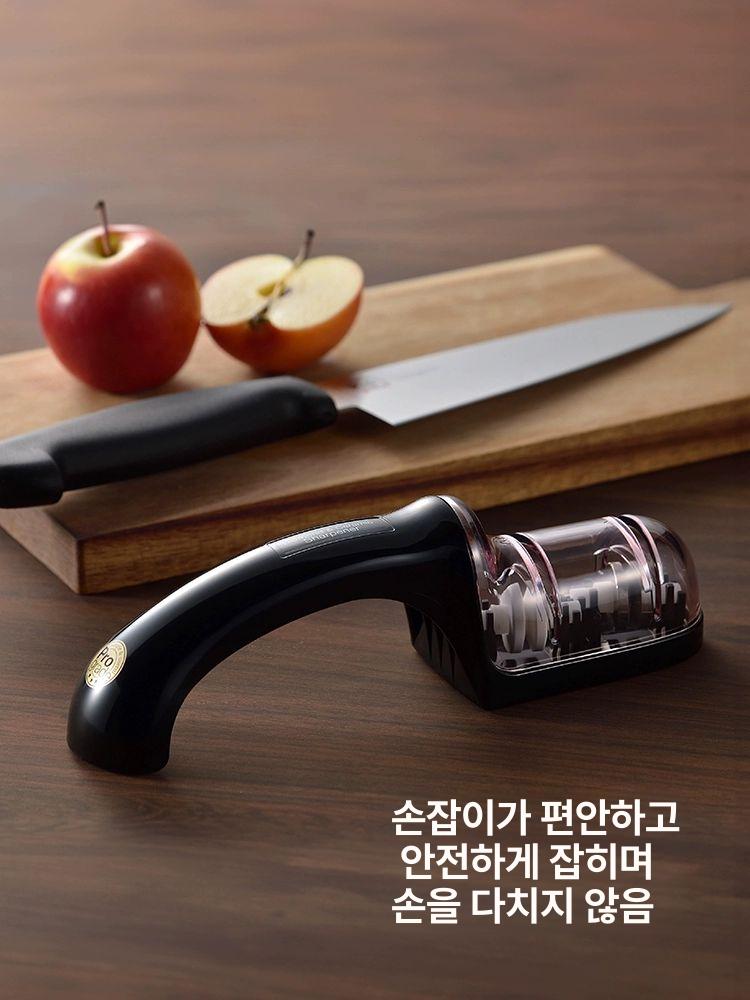 글로벌나이프 global 워터 휴대용 샤프너 칼갈이 레드 일본 주황색 칼연마기 숫돌 실버 - 상세 이미지 5