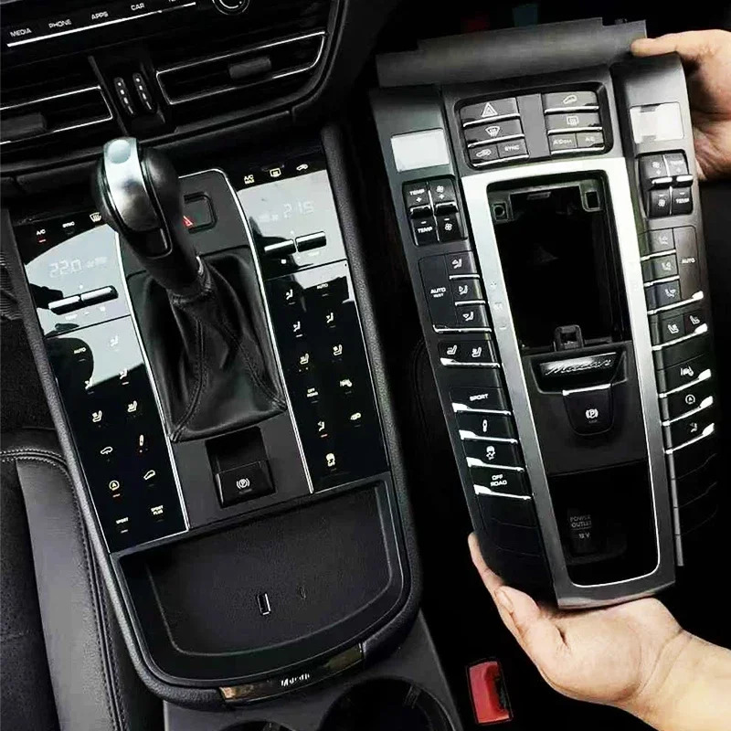 Macan 2014- 차량 업그레이드 키트 중앙 제어 버튼 패널 플레이어 내장 GPS 휴대자동차