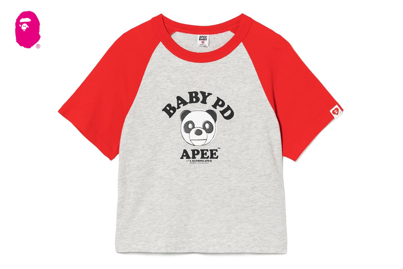 베이프 우먼즈 반팔티 MILO PD PRINTED RAGLAN CROP TEE CM20-209-310 - 상세 이미지 2