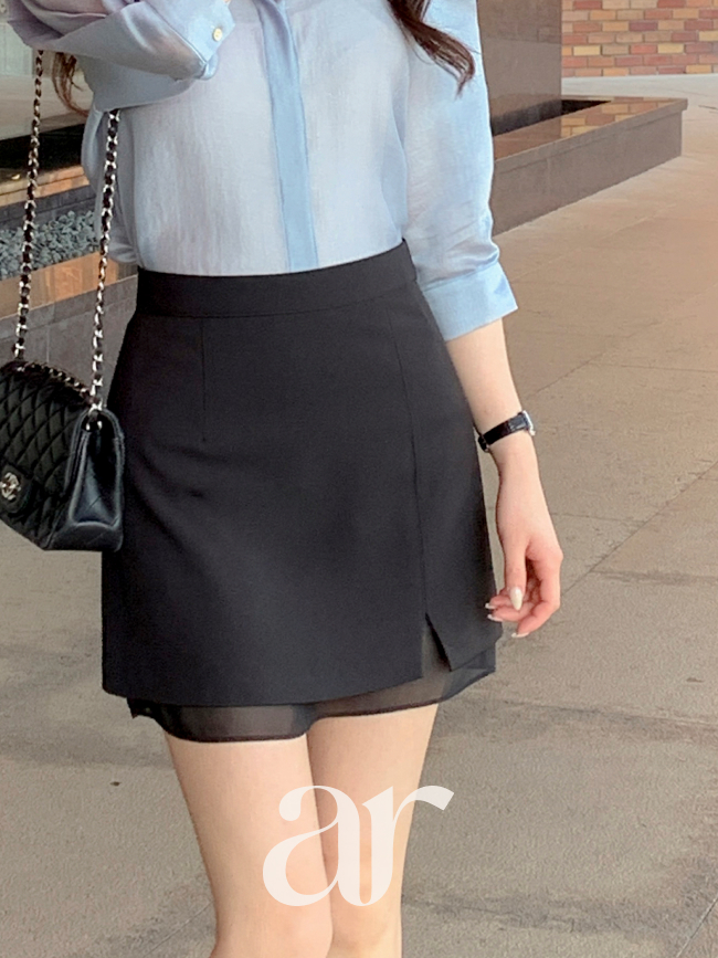벨라 쉬폰 트임 미니 스커트 sk6887 - 상세 이미지 2