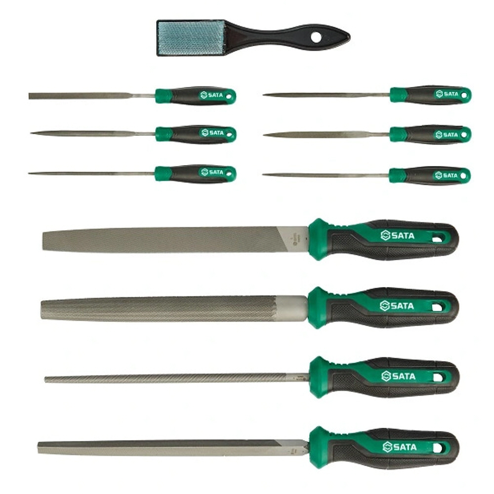 사타 SATA 프로파일 줄 세트 17PCS 03719 평 원형 삼각 반원 사각 야스리 - 상세 이미지 3