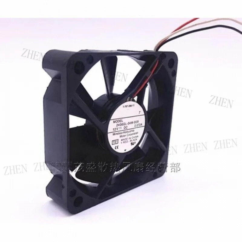 Y 2406GL-04W-B29 6015 DC12V 0.072A 6CM 3선 듀얼 볼 쿨링 팬