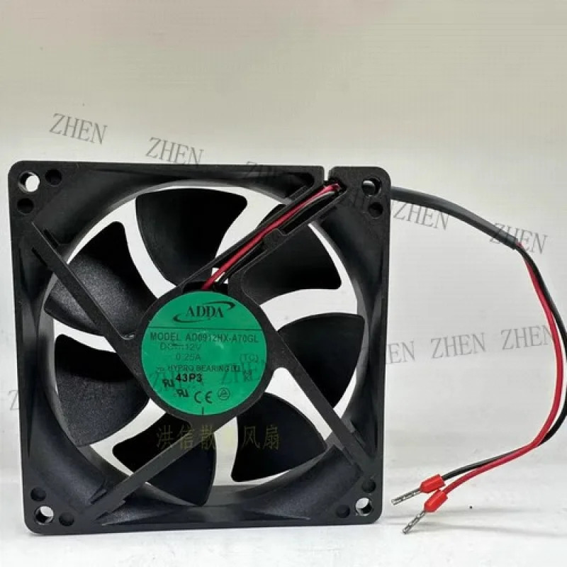Y AD0912HX-A70GL팬 DC12V 0.25A 9025 9CM 2선식 냉각팬