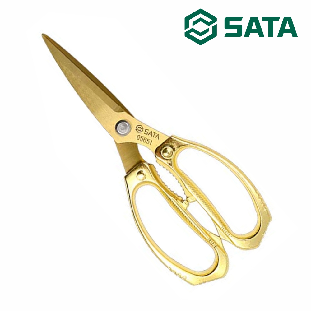 사타 SATA 강력 스테인리스 가위 170mm 7인치 GOLD 05651A 재단 주방가위 - 상품 이미지