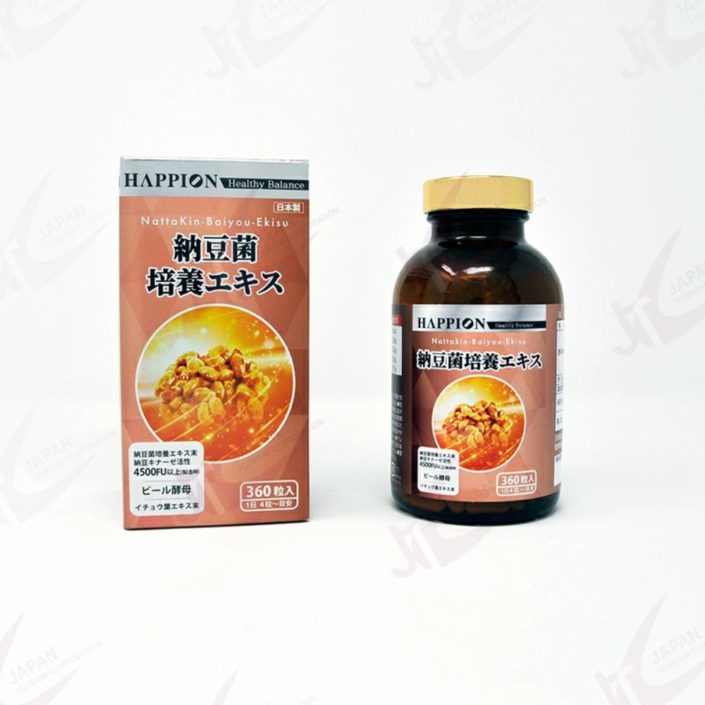 하피온 HAPPION 낫토균 배양 엑기스 4500FU 일본 영양제 360정 3개월분 - 상세 이미지 2
