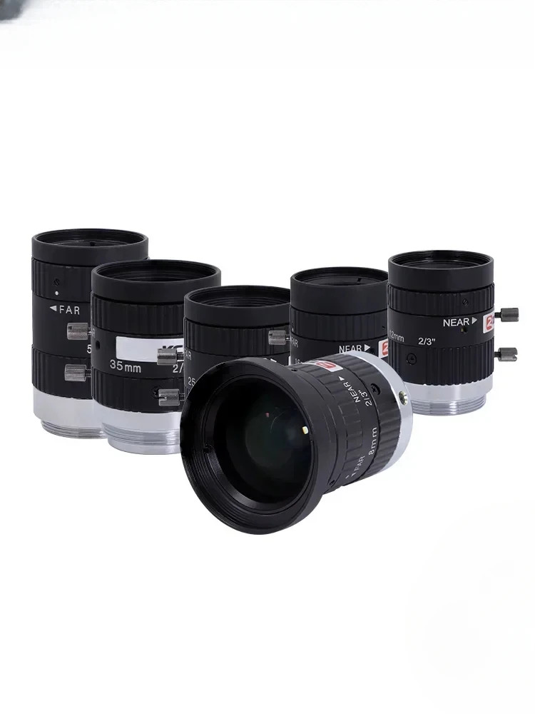 FM-MP5 산업렌즈 2/3 카메라 C 포트 광각 8mm12mm16mm20mm25mm50mm 저왜곡 렌즈 500만