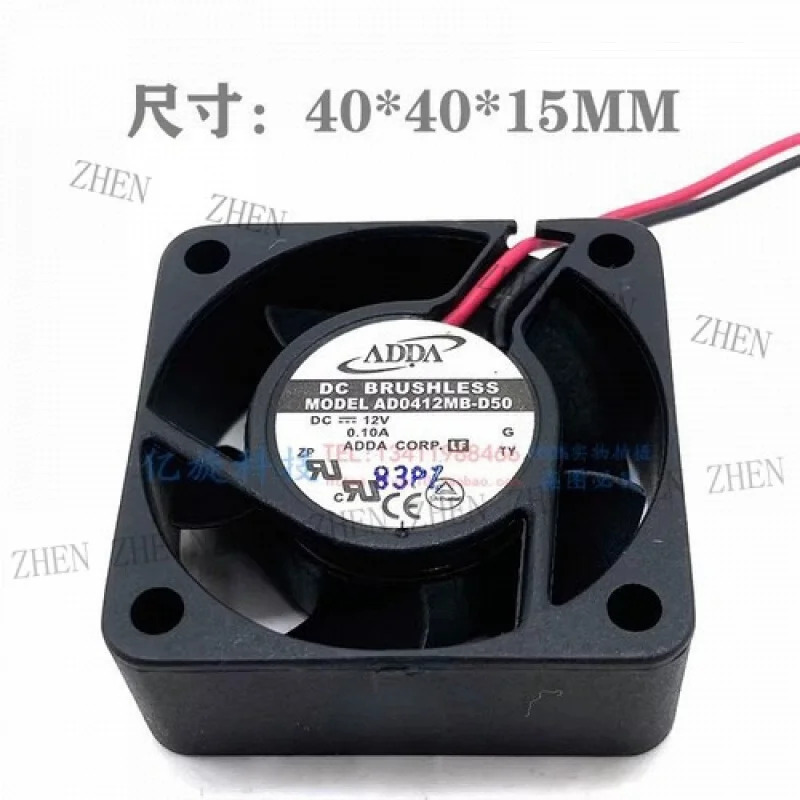 Y for AD0412MB-D50 4015 DC12V 0.10A 4CM 2선 듀얼 볼 쿨링 팬