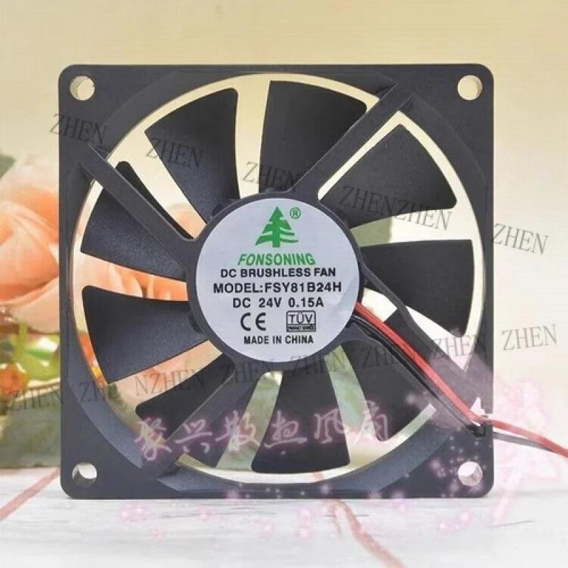 FONSONING FSY81B24H DC24V 0.15A 8015 8CM 2선식 냉각팬Y
