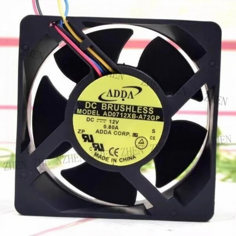 Y AD0712XB-A72GP 7025 DC12V 0.80A 7CM 4선식 냉각팬