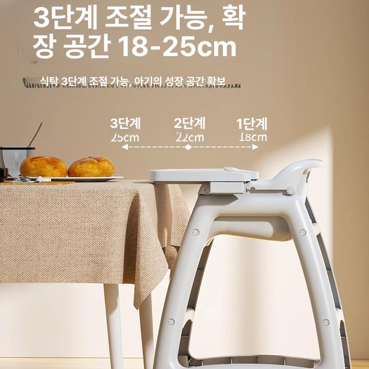 아기용 의자 플라스틱 아기식탁의자 카페 유아 식당 하이체어 식탁 다이닝 체어 - 상세 이미지 3