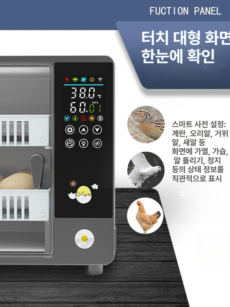 병아리 부화기 달걀 키우기 자동 닭산란통 가정용 인큐베이터 달걀부화기 계란 물 자동부화기 - 상세 이미지 3