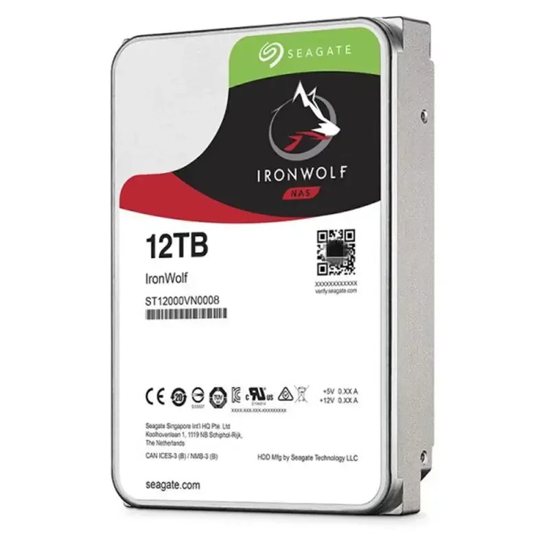 오리지널 새 시게이트 내장 하드 드라이브 엔터프라이즈 용량 12TB 3.5인치 ST12000VN0008 언울프 NAS CMR