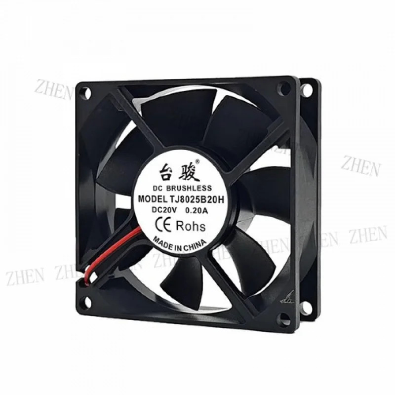 Y TJ8025B20H DC20V 0.2A 8CM 8025 2선식 냉각팬용