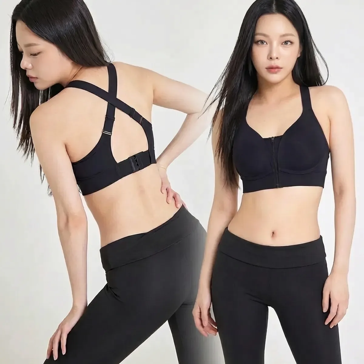 아이픽 노와이어 스포츠브라 지퍼형 빅사이즈 속옷 5매 - 상품 이미지