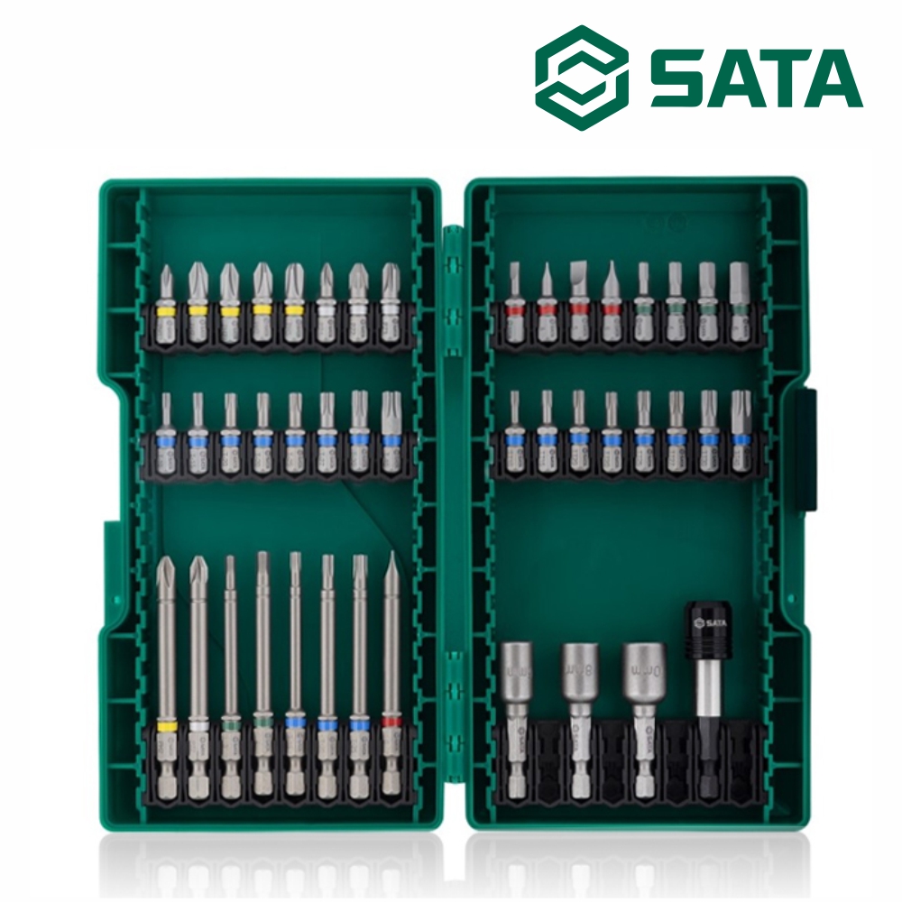 사타 SATA 전동 공구 액세서리 세트 44PCS 09337 일자 십자 육각 별 드라이버 비트 - 상품 이미지