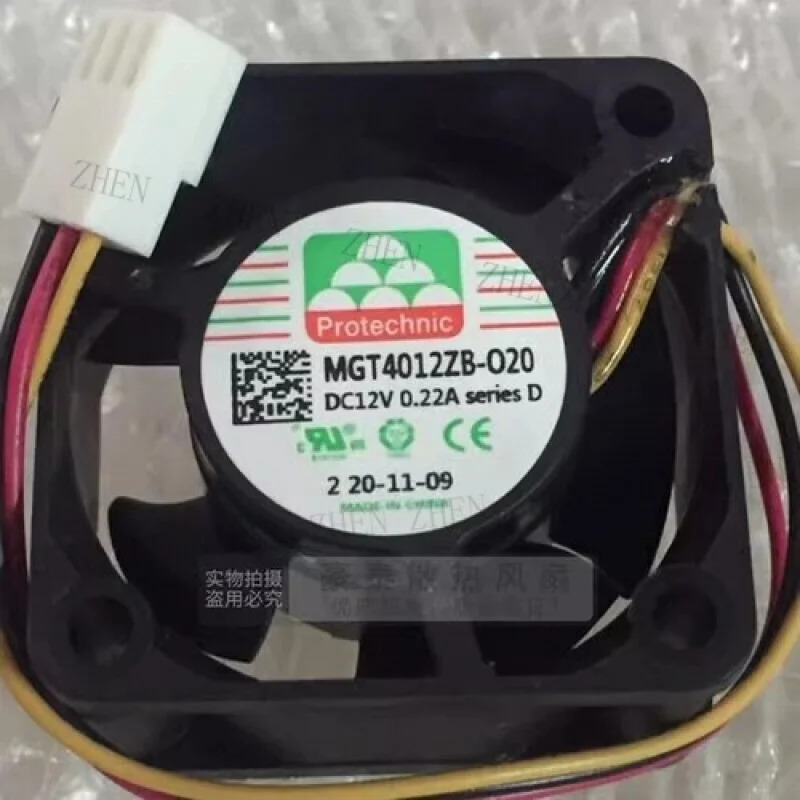 Y M4012ZB-O20 4020 DC12V 0.22A 4CM 3핀 냉각팬기능