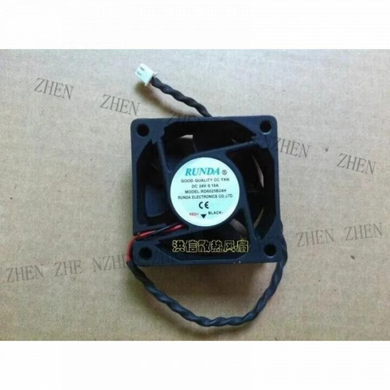 Y for RD6025B24H 6025 DC24V 0.18A 6CM 2핀 듀얼 볼 인버터 냉각팬