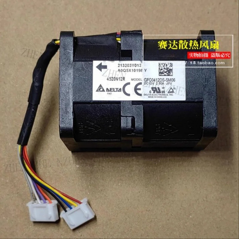 Y GFC0412DS-SM06팬 DC12V 2.80A 4056 4CM 듀얼 플매트 카펫 러그 냉각팬