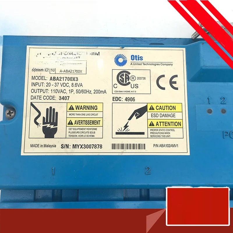 부품은 기계실이 없는 엘리베이터 Xizi Otis 스틸 벨트 감지기 ABA/ABE21700X1/X2/X3