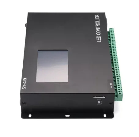 SY-418 스크린 터치 뮤지컬 컨트롤러 DMX to SPI AC100V-240V 8채널 DMX512 프로그래밍 디지털 LED