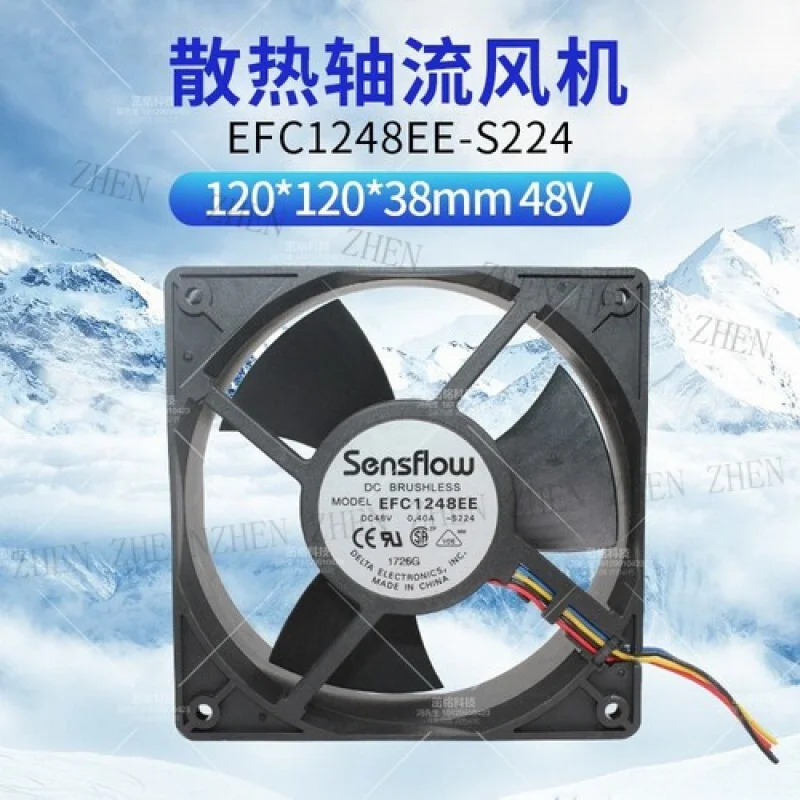Y FOR EFC1248EE 12038 48V 0.40A 12CM 서버 냉각팬