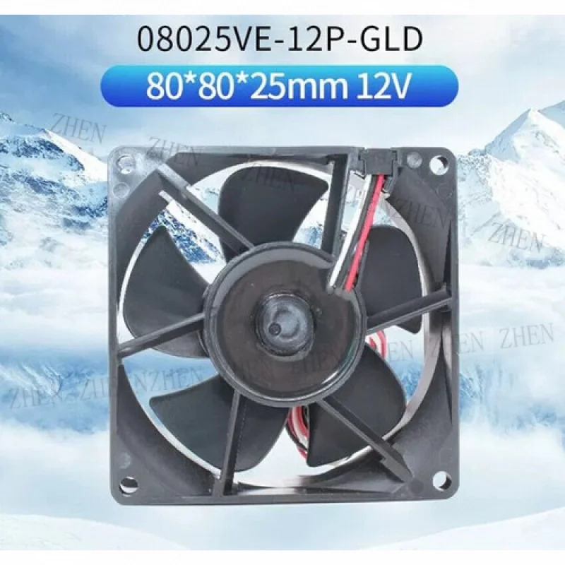 Y 1개08025VE-12P-GLD 8025 12V 0.68A 3선 인버터 방수 냉각팬