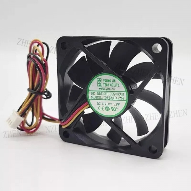 Y DFB601512M DC12V 1.6W 6CM 6015 3선식 냉각팬