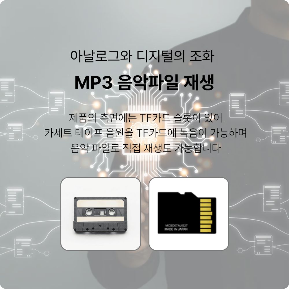 휴대용 미니 카세트 플레이어 녹음기 레트로 녹음기 테이프 재생 - 상세 이미지 3