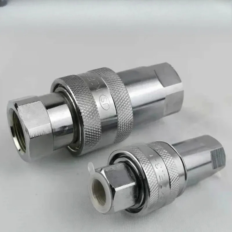 유압 오일 파이프 개폐식 퀵 커넥터 JS KZE.2-6 G1/4 3-8 4-10 6-15 8-20 10-25 1개