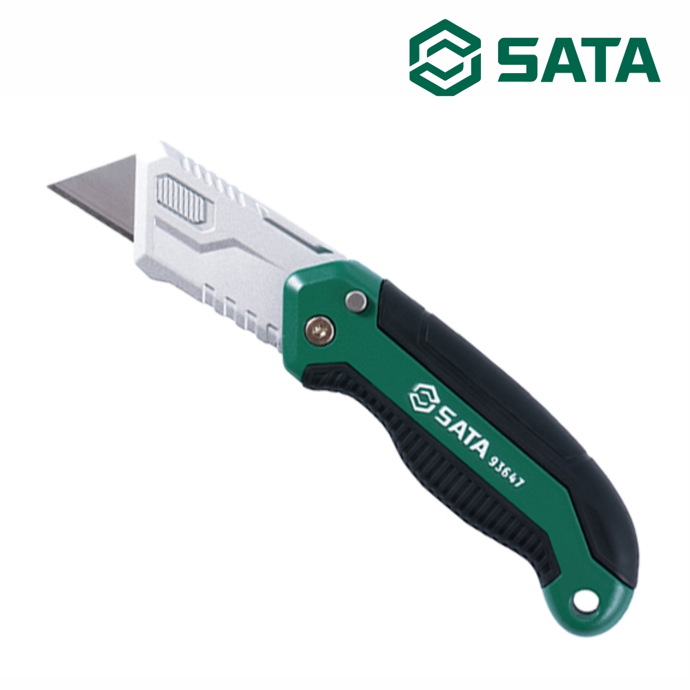 사타 SATA 접이식 커터칼 93647 칼날 교체형 다용도 컷터칼 - 상품 이미지