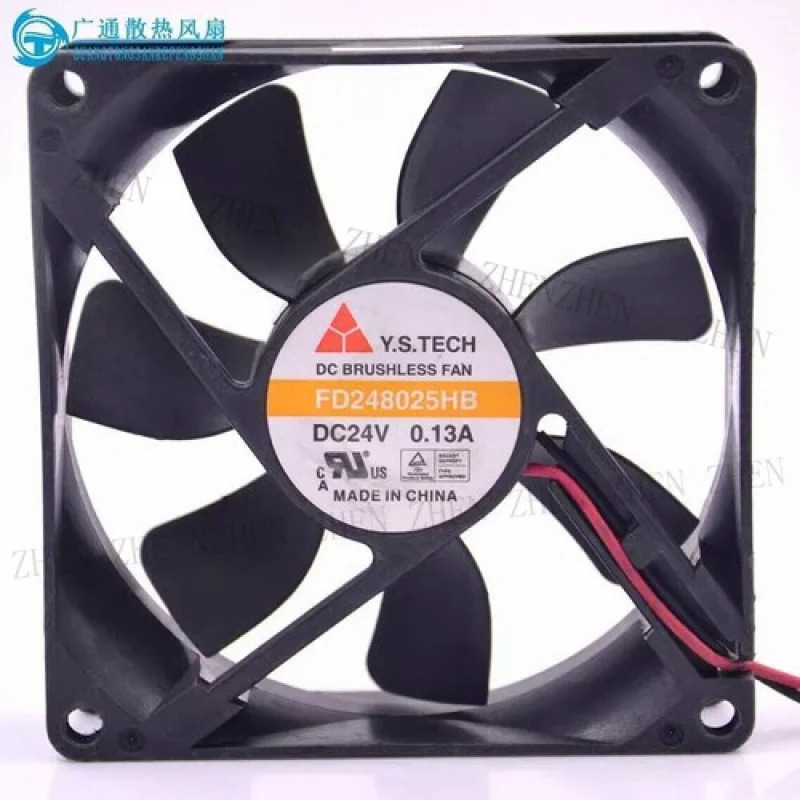 Y.S.RECH FD248025HB 8025 DC24V 0.13A 8CM 2선 볼 냉각팬Y