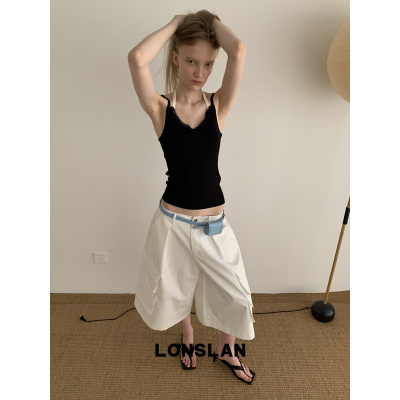 LONSLAN 론슬란 레이스나시 레이어드 뷔스티에 나시탑 - 상세 이미지 5