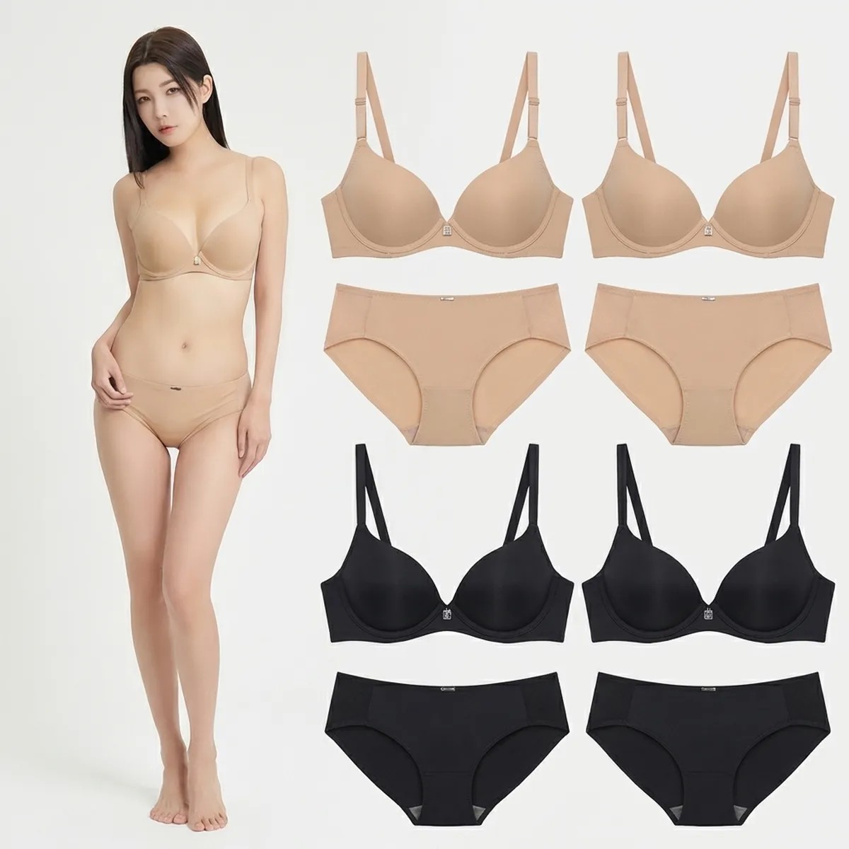 루이에 브라팬티세트 큰컵 여자속옷 빅사이즈브라 샤르망 - 상품 이미지