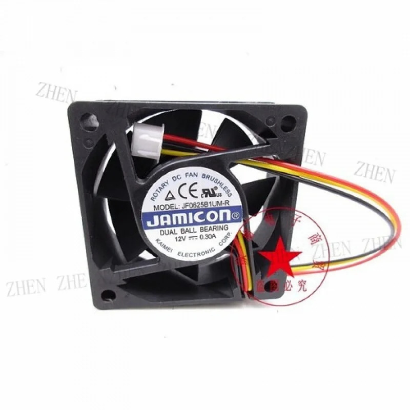 Y FOR JF0625B1UM-R DC12V 0.30A 3핀 냉각팬