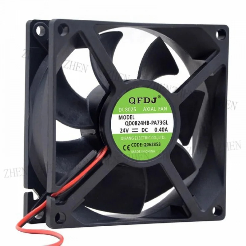 QFDJ QD0824HB-PA73GL 8025 DC24V 0.40A 8CM 2선식 냉각팬Y