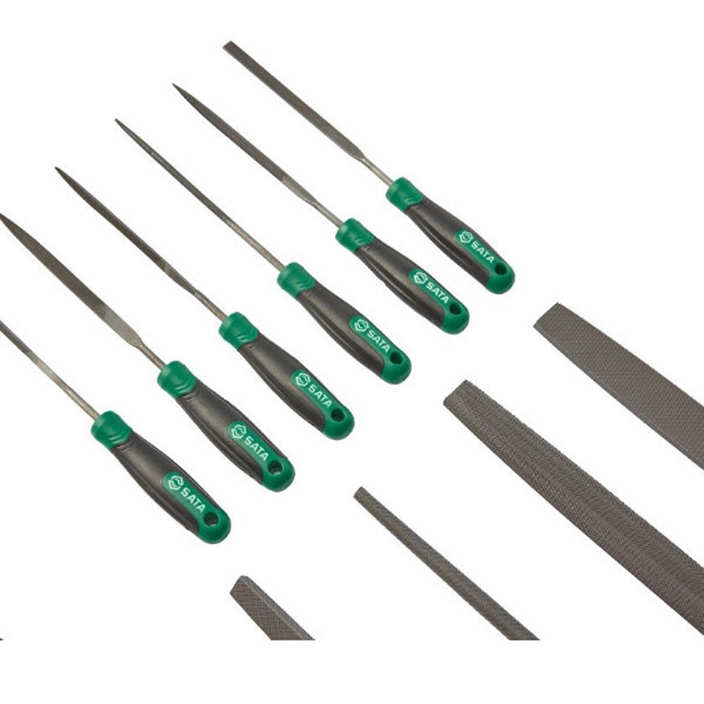 사타 SATA 프로파일 줄 세트 17PCS 03719 평 원형 삼각 반원 사각 야스리 - 상세 이미지 4