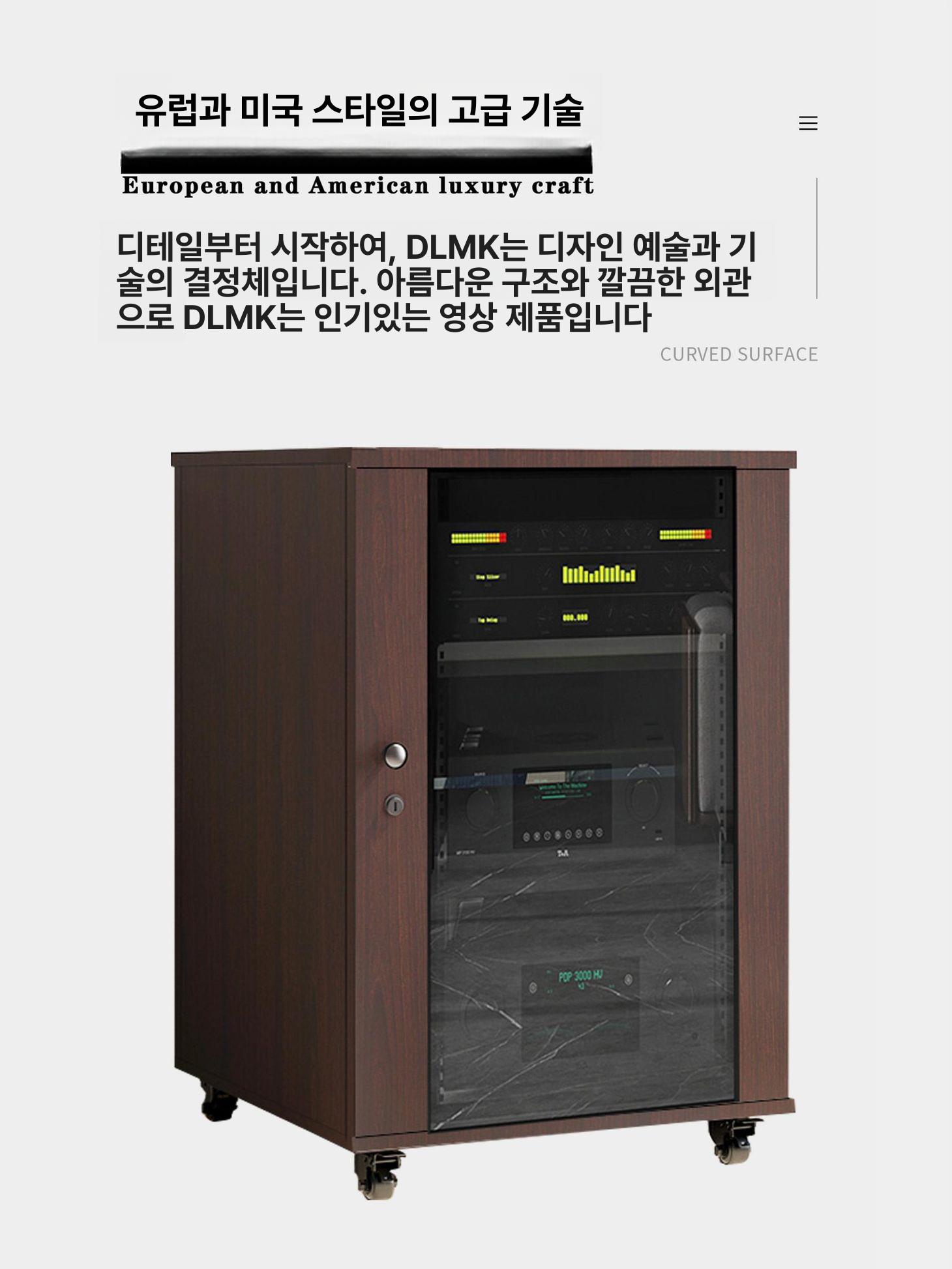 앰프 장식장 콘솔 오디오 진열장 캐비닛 수납장 거실 받침대 양면 이동식 - 상세 이미지 3