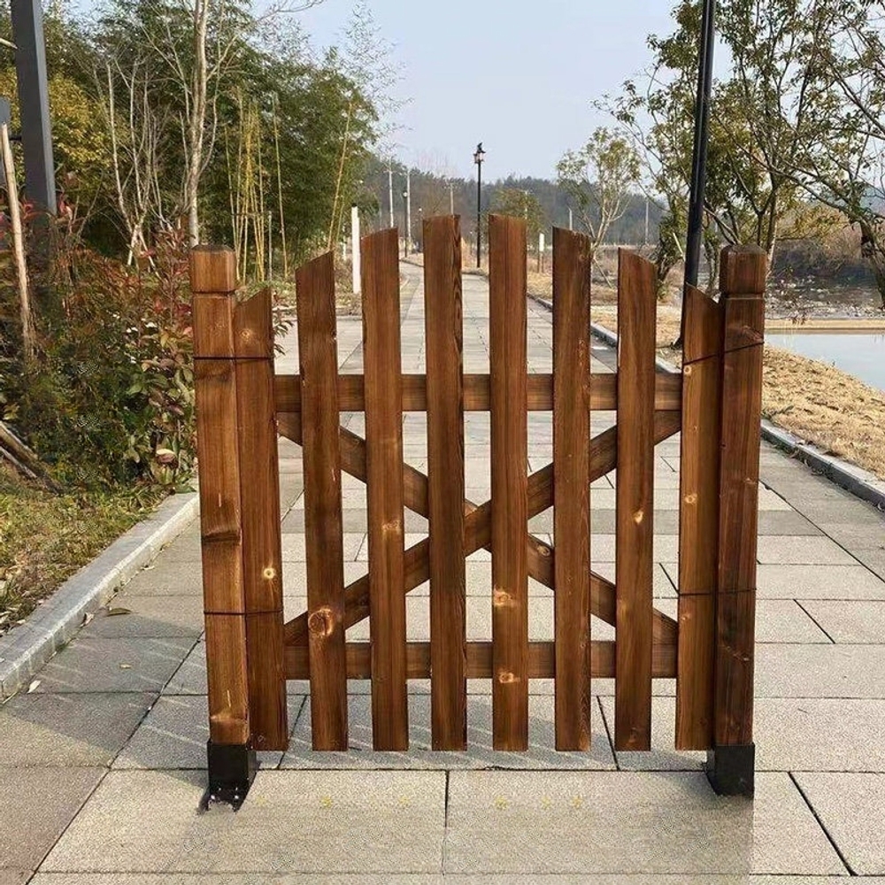 나무 대문 울타리 빈티지 방부목 원목 아치형 텃밭 정원 마당 출입구 전원주택 카페 펜션 - 상세 이미지 2